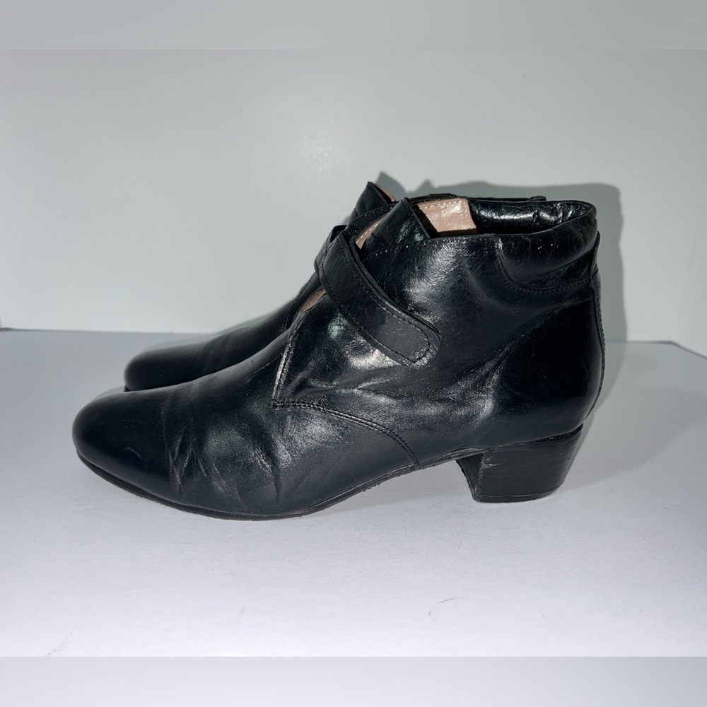 Ash Women's Vintage Black Side Zipper Leather Sole Suede Ankle Booties